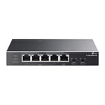 TP-LINK 5-Port Gigabit Desktop PoE+ Switch with 1-Port PoE++ In and 4-Port PoE+Out Ports: 5 10 Mbps/100 Mbps/1 Gbps RJ45 ports 1-Port Gigabit PoE++ In