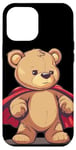 Coque pour iPhone 12 Pro Max Costume de nounours fier avec cape de héros