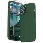 SURPHY Coque Silicone Liquide Compatible avec iPhone 13 Pro Max 6,7 Pouces, Protection Individuelle pour Chaque Objectif Épaissie Silicone Premium Etui pour iPhone 13 Pro Max 6,7 Pouces, Trèfle