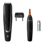 Philips Beardtrimmer series 5000 - Skjeggtrimmer med nesehårstrimmer - BT5503/85