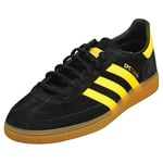 adidas Handball Spezial Mens Black Yellow Casual Trainers - 7.5 UK