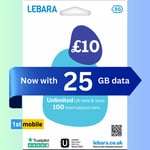 LEBARA UK Pay As You Go Sim Cards, Top Up From Just £5, New and sealed 4G/5G