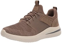 Skechers Homme Delson 3.0 Cicada Basket, Beige, 47.5 EU