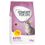 Concept for Life Kitten - förbättrad formel! - 10 kg + 2 kg på köpet!