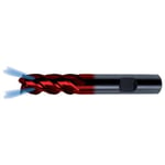 Gühring 9033660200000 Fraise Ratio "RF 100 F" avec Arrosage centrale Din 6527L 20 mm 4-dents HB, Argent/Rouge