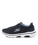 Skechers Homme Go Walk 5 Qualify Baskets, Bleu Navy Textile Synthetic Trim Nvy, 42 EU