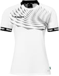 Kempa Femme Wave 26 Women Tee Shirt De Sport À Manches Courtes Vetement Fonctionnel Handball Gym Jogging Running Maillot, Blanc/Gris, S EU