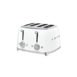 Toaster / Grille Pain 4 Fentes 2000W Thermostat Réglable Blanc SMEG