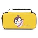 Etui pochette Switch lite jaune pingouin boho plume personnalisee