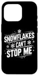 Coque pour iPhone 16 Pro T-shirt sarcastique Snowflakes Can't Stop Me Snowboard