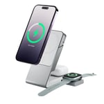 ALOGIC Matrix 3-in-1 Magnetic Charging Dock with Apple Watch Charger Valkoinen