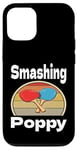 Coque pour iPhone 12/12 Pro Funny Smashing Poppy Ping Pong Lover Game Winner Retro Humour