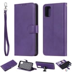 Samsung Galaxy A51 - 2-i-1 Magnet Skal / Plånboksfodral - Lila Purple Lila