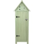 Abri de Jardin en Bois Vert 66 x 46 x 178 cm Cabane Cabanon Toit en Asphalte - Imperméable - Espace Extérieur Stockage Rangement Jardin Outils - [Kit