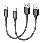 RAVIAD Câble iPhone [0.5M/Lot de 2], Cable Chargeur iPhone Certifié MFi Câble Lightning avec Nylon Tressé Charge Rapide Compatible avec iPhone 14 13 12 11 Pro Max Mini XR XS X 8 7 6 Plus 5 SE 2020