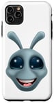 Coque pour iPhone 11 Pro Max Alien Gris Gris Fun Personnage de dessin animé drôle