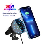 30W Fast Wireless Magnetic Car Charger Holder Mount For Apple iPhone 14Pro 13 12