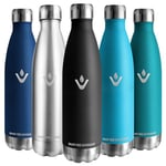 Vikaster Gourde isotherme, 1l Gourde, Sans-BPA Gourde inox, Etanche bouteille Approprié & Adulte, Sport, Gym, école, Extérieur