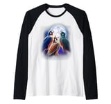 3 Falcon Howling At The Moon Funny Hawk Bird Lover Birder Raglan Baseball Tee