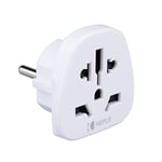 EU Europe European World Travel Adapter Type F/C Plug for Spain France Italy IT Germany Portugal Denmark Greece Poland Turkey to UK USA US AUS Adaptor Universal Worldwide Socket International 2 Pin