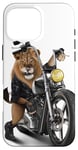 Coque pour iPhone 16 Pro Max Lion Riding Classic Chopper Moto