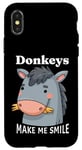 iPhone X/XS Donkeys Make Me Smile Donkey Lover Cute Farm Animals Case