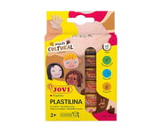 Jovi - PLASTILINA pâte à modeler végétale, 6 x 15 grammes, Couleurs multiculturelles, Grande plasticité, Sans gluten, Idéale pour les enfants à partir de 2 ans (90/6M)