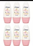 6x 50ml Magnolia & Lily Dove Roll-On Anti-Perspirant Deodorant Invisible Dry