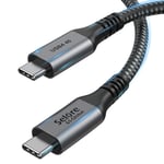 Câble Thunderbolt 3 USB C Selore USB 4 en Nylon Tressé 1.2M,USB Type C 100W/40Gbps/5K UHD,Câble USB-C vers USB C pour Macbook Pro/Air iMac Mac Studio Samsung Galaxy S20 Huwei Mate P30