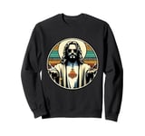 Vintage Buddy a Christ Cool Jesus With Sunglasses Religion Sweatshirt