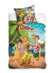 Scooby Doo Single Duvet Cover & Pillowcase Set 100% Cotton 2-in-1 Design EU Size