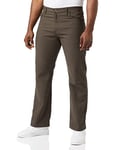 Dickies Men's Relaxed Straight-fit Lightweight Duck Carpenter Jean Work Utility Pants, Black Olive V1, 30W / 30L