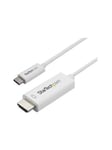 StarTech.com 3m (10 ft.) USB-C to HDMI Cable - 4K at 60Hz - White - external video adapter - VL100 - white