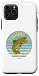 Coque pour iPhone 11 Pro Pêche sautant poisson pêche à la ligne art saut truite pêche