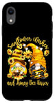 Coque pour iPhone XR Sunflower Wishes And Honey Bee Kisses With Cute Summer Gnome