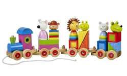 Animal Puzzle Train Wooden Pull Along Toy with Animals for Children 1-3Yrs NEW