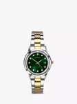 Sekonda 40295.27 Women's Two-Tone Crystal Bracelet Strap Watch, Silver/Gold/Green