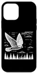 Coque pour iPhone 12 mini Line Art Oiseau et ornithologue Common Nighthawk