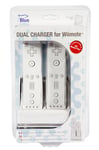 Double chargeur pour Wiimotes blanc Blue Label