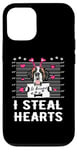 iPhone 12/12 Pro I Steal Hearts Valentine St Bernard Dog Funny Valentines Day Case