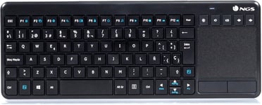 Tv Warrior Clavier Sans Fil 2.4Ghz Avec Touchpad Et Touches Multimédia Pour Smarttv, Odinateur Portable Ou Console De Jeux (Qwerty Spagnol)