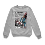 DC Comics Originals Superman Action Comics Grey Christmas Jumper - S