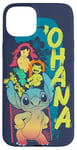 Coque pour iPhone 15 Plus Disney Lilo & Stitch Beach Vibes avec Nani & Scrump 'Ohana