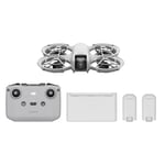 DJI Neo Bundle Fly More, Mini Drone avec Caméra 4K UHD pour Adultes, Drone Suiveur qui Vole Seul de 135 g, Décollage du Creux de la Main, Suivi de Sujet par IA, QuickShots, avec RC-N3 et 3 Batteries