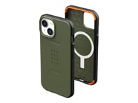 Uag Civilian Series Rugged Case For Apple Iphone 15 Plus [6.7-Inch] - Civilian Olive Drab - Baksidesskydd För Mobiltelefon - Magsafe-Kompatibilitet - Polykarbonat - Oliv - För Apple Iphone 15 Plus