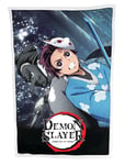 Homadict Plaid Sherpa 100X150 CM Demon Slayer TANJIRO Blue Costum