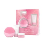 FOREO LUNA 4 mini Set Face Cleansing Brush & Face Massager + Ultra-Nourishing Cleansing Balm, 15 ml + Micro-Foam Cleanser 2.0, 20 ml - Face Care - Facial Skin Care Products for All Skin Types