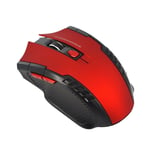 Souris de jeu optique sans fil,2.4G,réglable,pour ordinateur portable,MacPle,Wireless Mouse Gaming Mouse 2.4G Portable Mobile Optical Office Mouse Adjustable DPI Levels for Notebook PC L - Type Red #A