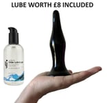 Large Tapered Butt Plug 6.5 Inch EASY TO INSERT LARGE Black Anal Toy + £8 LUBE