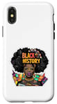 Coque pour iPhone X/XS Je suis Black History Month African Pride Black Fist American